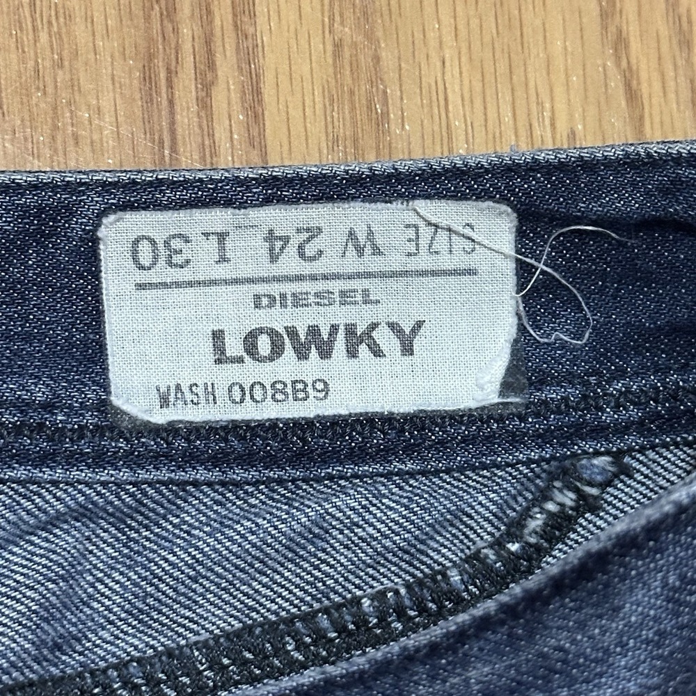 DIESEL Jeans Women's LOWKY 008B9 Low Rise Straight Distressed W24 L30 (32x31.5) - Picture 9 of 14